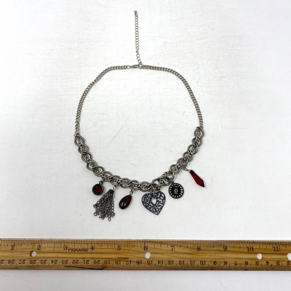 Chunky Necklace with Red Accents | 3 for $20 - Picture 5 of 6